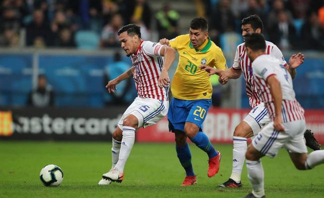 包含南美洲巨人巴西轻取巴拉圭破门的词条